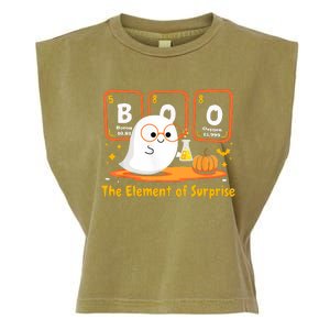 Chemistry Boo The Element Of Surprise Halloween Cute Chemist Garment-Dyed Women's Muscle Tee