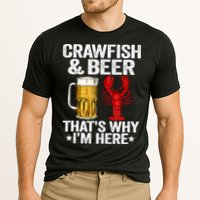 Crawfish & Beer Thats Why Im Here Crayfish Daddy Crawfish Cooling Performance Crew T-Shirt