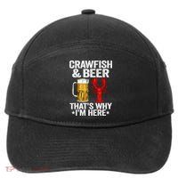 Crawfish & Beer Thats Why Im Here Crayfish Daddy Crawfish 7-Panel Snapback Hat
