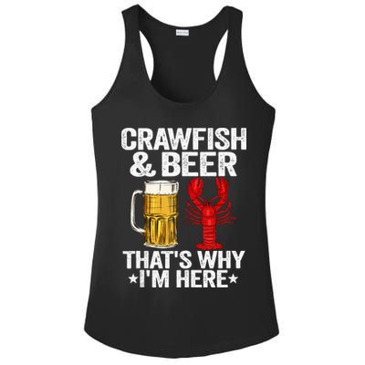 Crawfish & Beer Thats Why Im Here Crayfish Daddy Crawfish Ladies PosiCharge Competitor Racerback Tank
