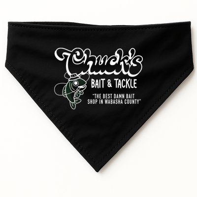 Chuck's Bait & Tackle The Best Damn Bait Shop In Wabsha Country Fishing Father's Day USA-Made Doggie Bandana