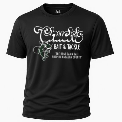 Chuck's Bait & Tackle The Best Damn Bait Shop In Wabsha Country Fishing Father's Day Performance Shirt