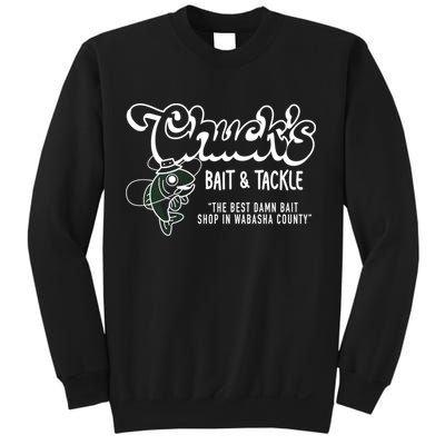 Chuck's Bait & Tackle The Best Damn Bait Shop In Wabsha Country Fishing Father's Day Sweatshirt