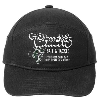 Chuck's Bait & Tackle The Best Damn Bait Shop In Wabsha Country Fishing Father's Day 7-Panel Snapback Hat