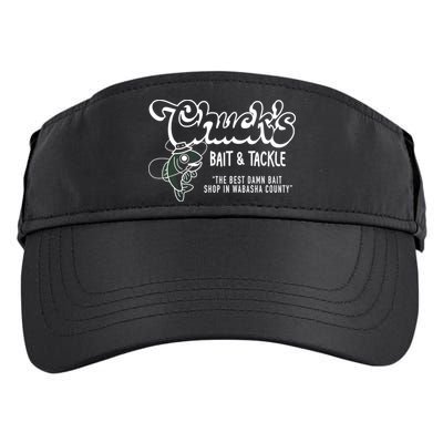 Chuck's Bait & Tackle The Best Damn Bait Shop In Wabsha Country Fishing Father's Day Adult Drive Performance Visor