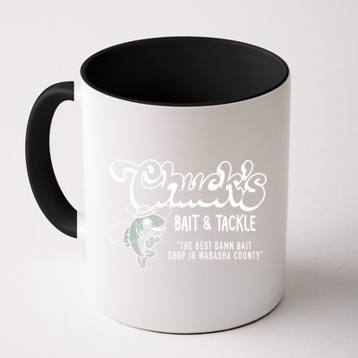Chuck's Bait & Tackle The Best Damn Bait Shop In Wabsha Country Fishing Father's Day Mug