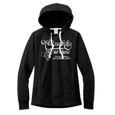 Chuck's Bait & Tackle The Best Damn Bait Shop In Wabsha Country Fishing Father's Day Women's Fleece Hoodie