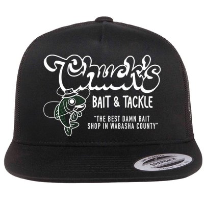Chuck's Bait & Tackle The Best Damn Bait Shop In Wabsha Country Fishing Father's Day Flatbill Hat