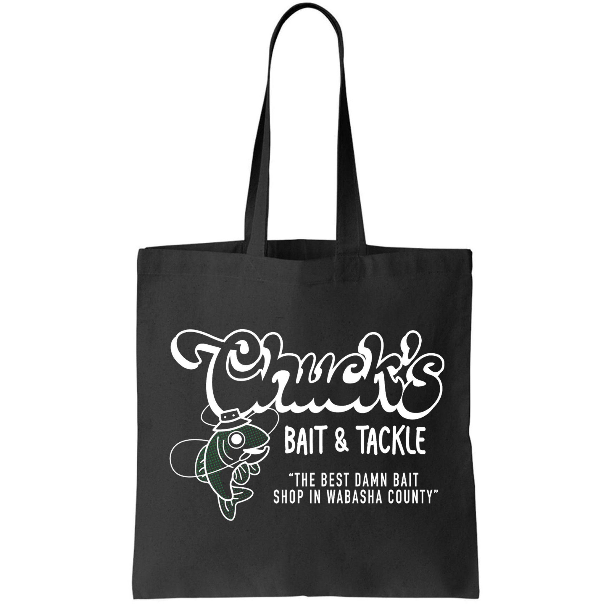 Chuck's Bait & Tackle The Best Damn Bait Shop In Wabsha Country Fishing Father's Day Bag