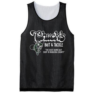 Chuck's Bait & Tackle The Best Damn Bait Shop In Wabsha Country Fishing Father's Day Mesh Reversible Basketball Jersey Tank