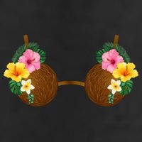 Coconut Bra Tiki 7 Panel Mesh Trucker Snapback Hat