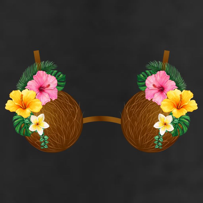 Coconut Bra Tiki 7 Panel Mesh Trucker Snapback Hat
