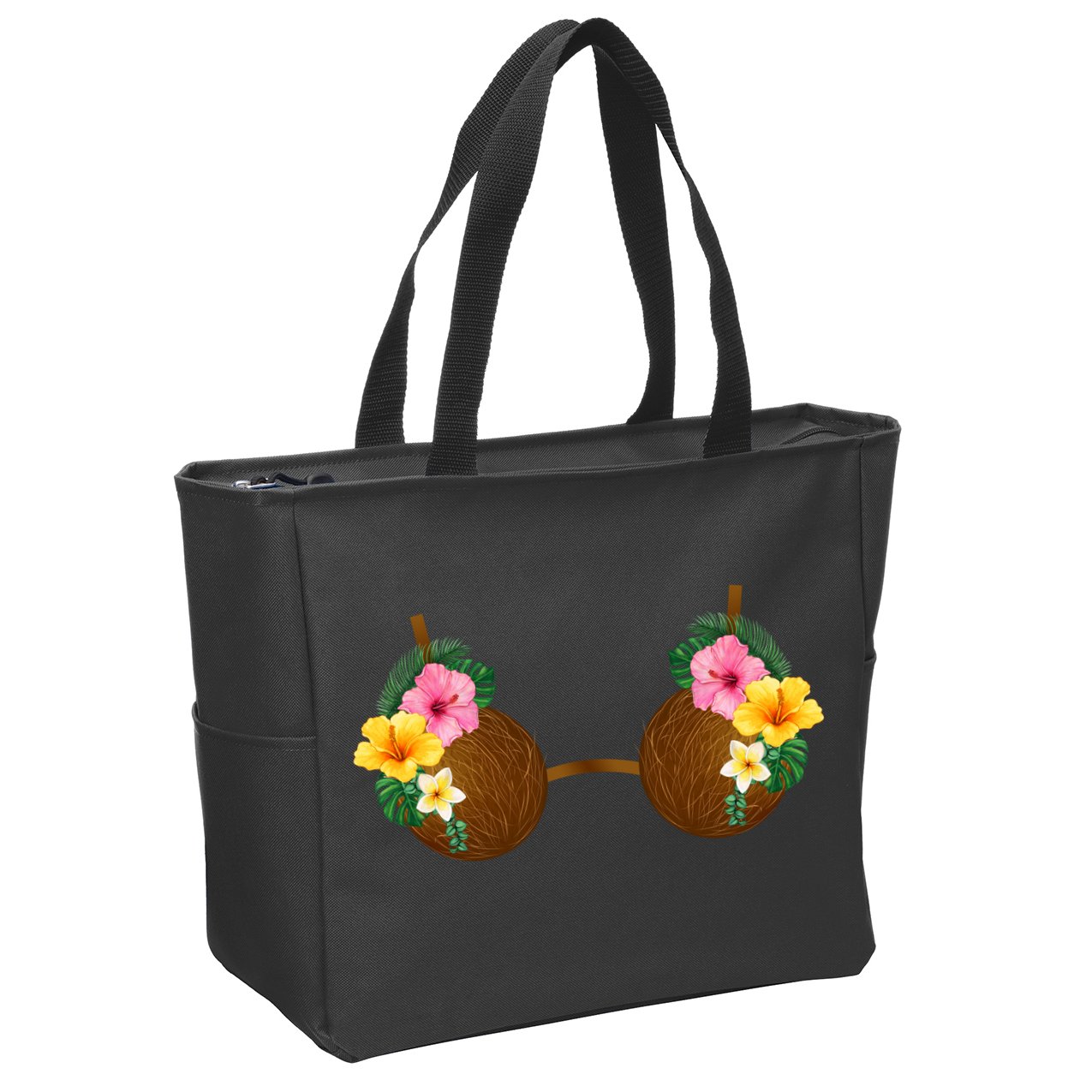 Coconut Bra Tiki Zip Tote Bag
