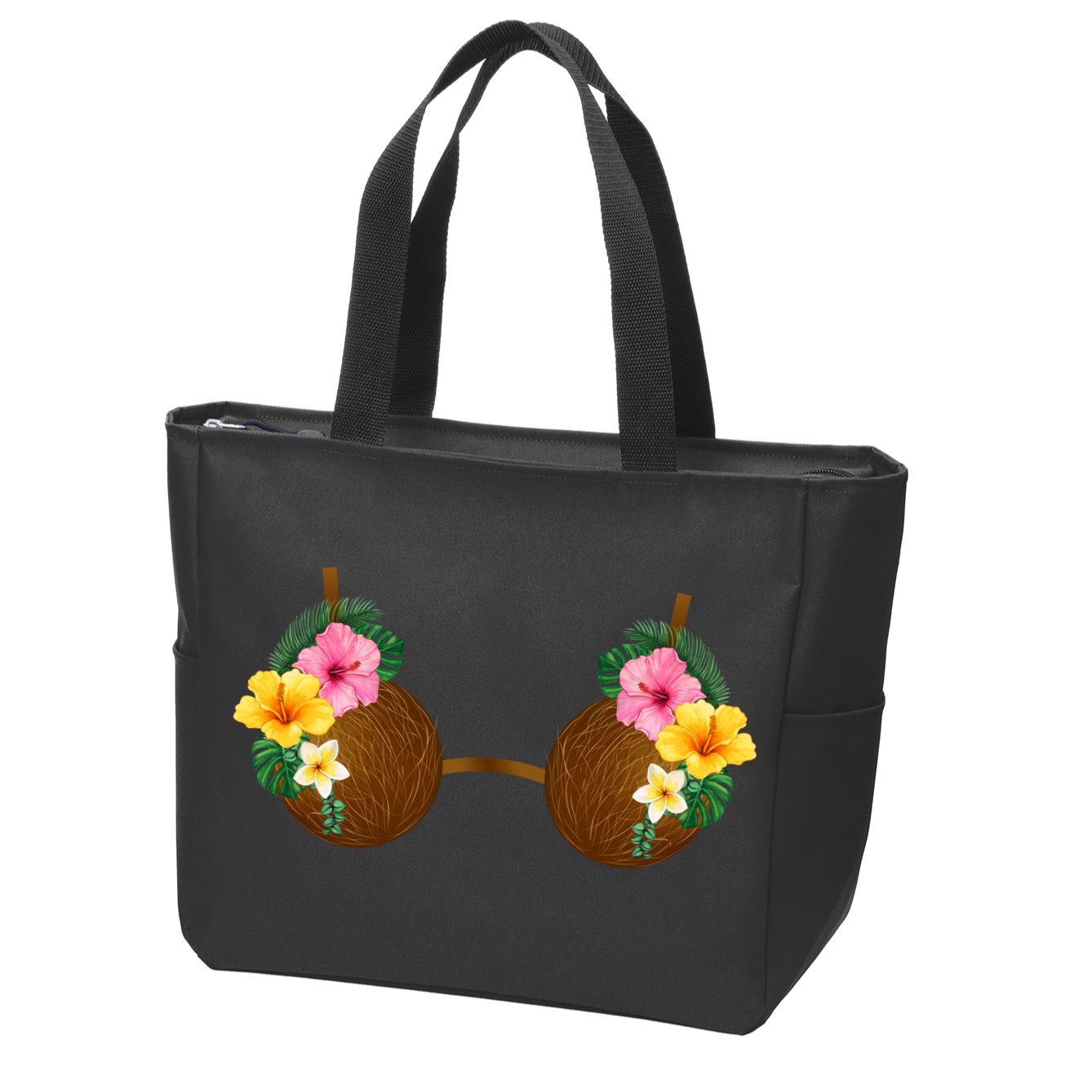 Coconut Bra Tiki Zip Tote Bag