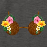Coconut Bra Tiki Vector Backpack