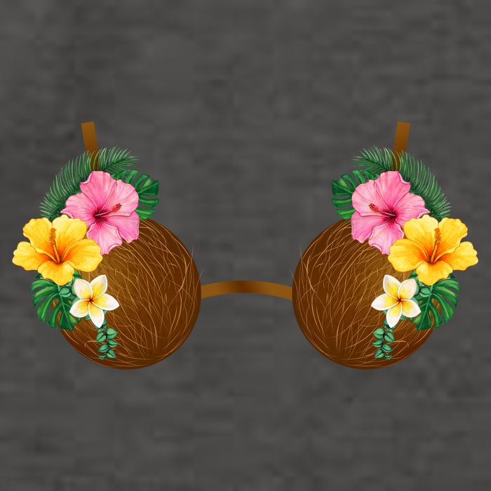 Coconut Bra Tiki Vector Backpack