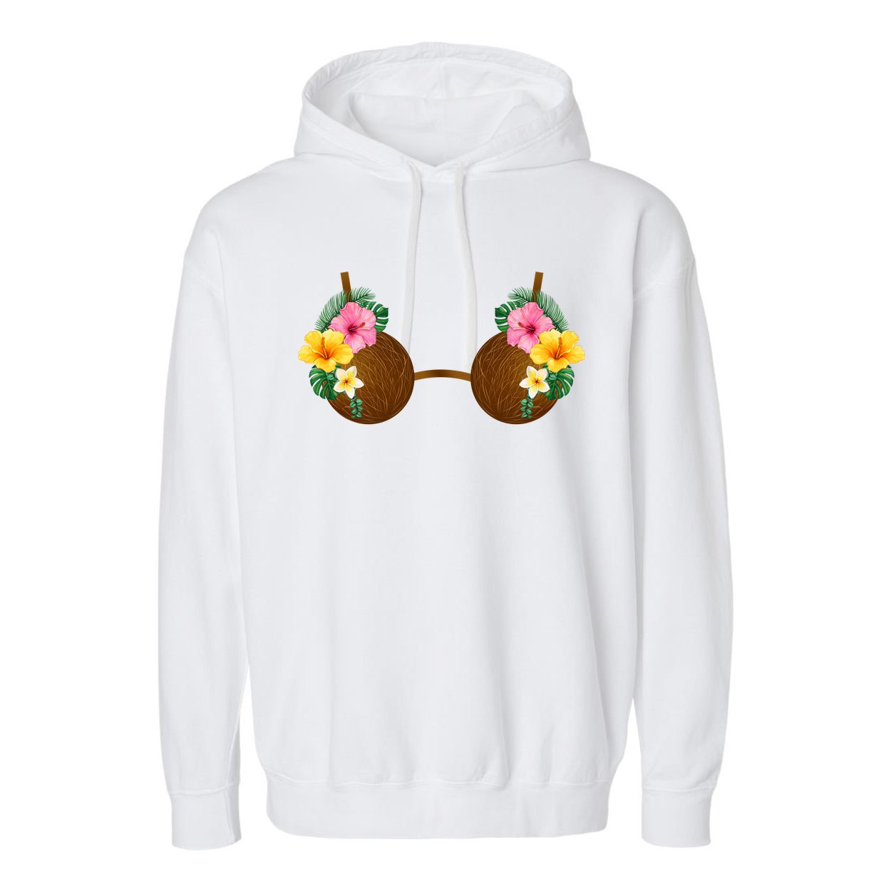 Coconut Bra Tiki Garment-Dyed Fleece Hoodie