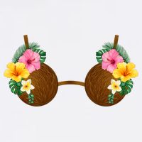 Coconut Bra Tiki Adult Drive Performance Visor