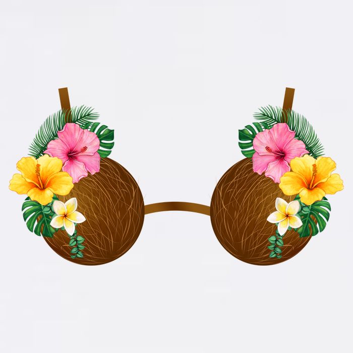 Coconut Bra Tiki Adult Drive Performance Visor