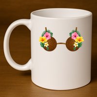 Coconut Bra Tiki 11oz C Handle Ceramic Mug