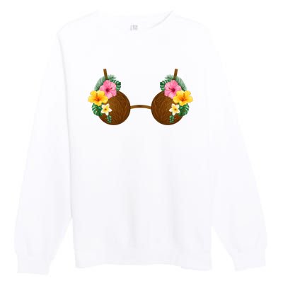 Coconut Bra Tiki Premium Crewneck Sweatshirt