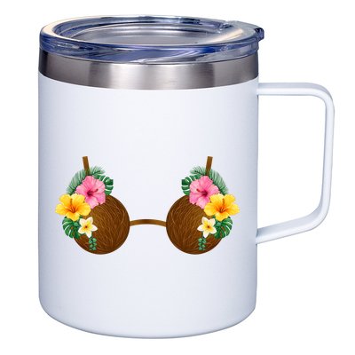Coconut Bra Tiki 12oz Stainless Steel Coffee Mug