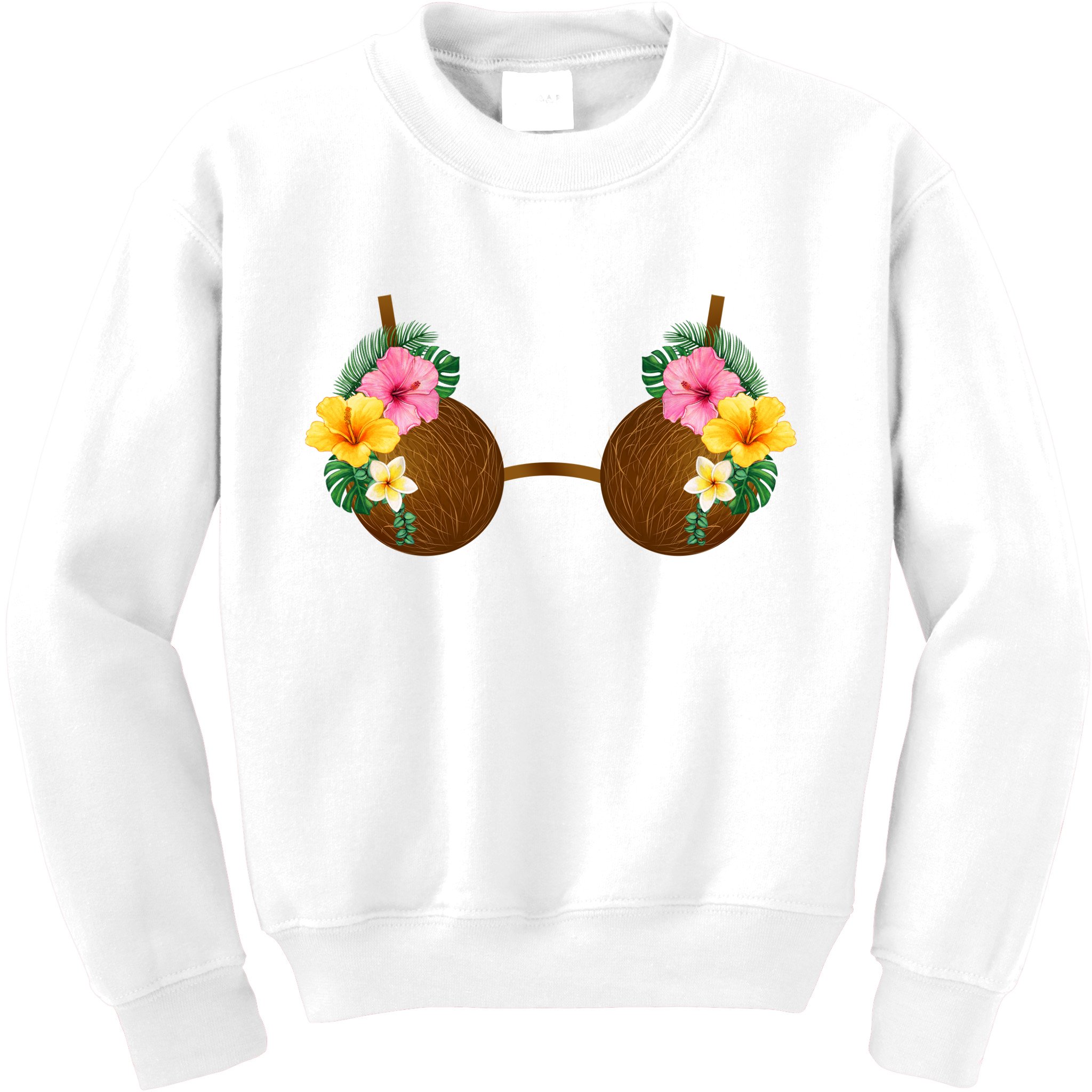 Coconut Bra Tiki Kids Sweatshirt