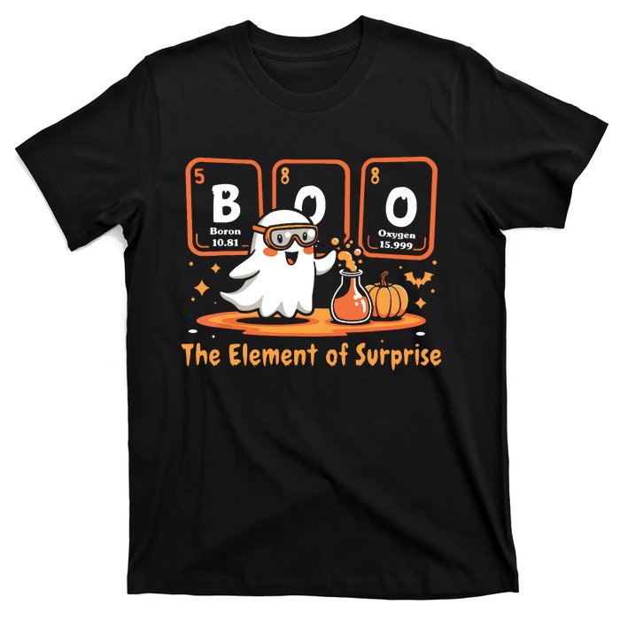 Chemistry Boo The Element Of Surprise Cute Chemist Halloween T-Shirt