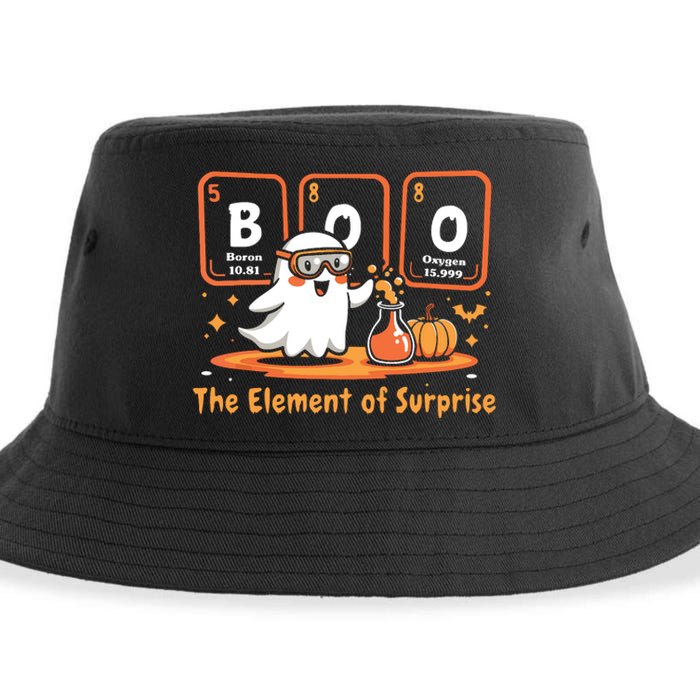 Chemistry Boo The Element Of Surprise Cute Chemist Halloween Sustainable Bucket Hat