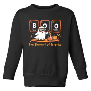 Chemistry Boo The Element Of Surprise Cute Chemist Halloween Toddler Sweatshirt