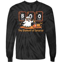 Chemistry Boo The Element Of Surprise Cute Chemist Halloween Tie-Dye Long Sleeve Shirt