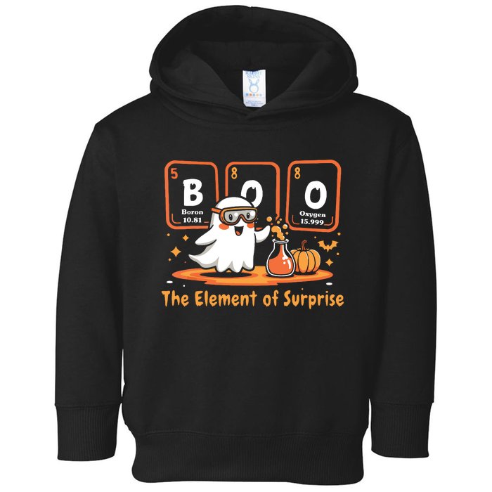 Chemistry Boo The Element Of Surprise Cute Chemist Halloween Toddler Hoodie