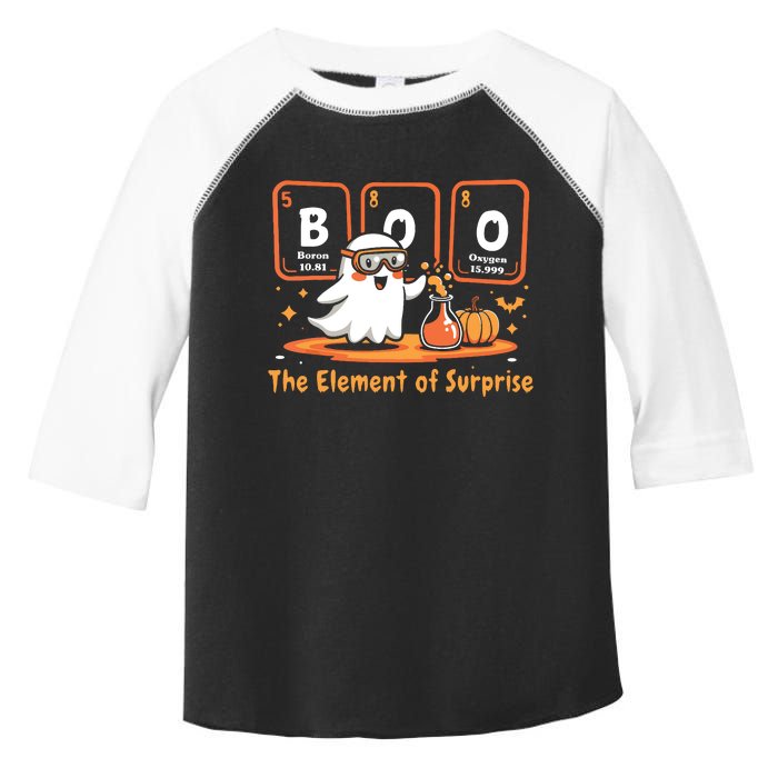 Chemistry Boo The Element Of Surprise Cute Chemist Halloween Toddler Fine Jersey T-Shirt