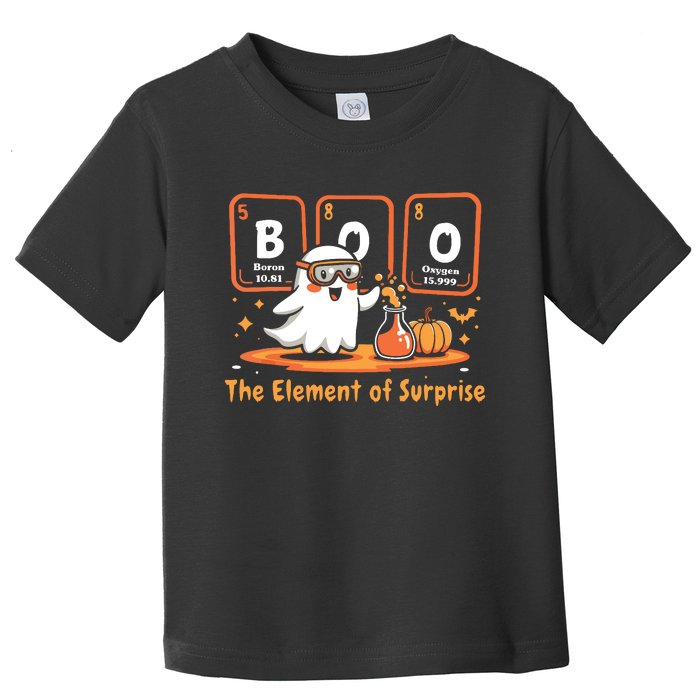 Chemistry Boo The Element Of Surprise Cute Chemist Halloween Toddler T-Shirt