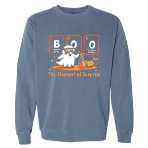 Chemistry Boo The Element Of Surprise Cute Chemist Halloween Garment-Dyed Sweatshirt