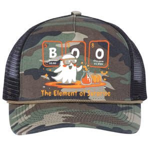 Chemistry Boo The Element Of Surprise Cute Chemist Halloween Retro Rope Trucker Hat Cap