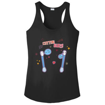 Cotton Buds! Trendy Saying Funny Quote Ladies PosiCharge Competitor Racerback Tank