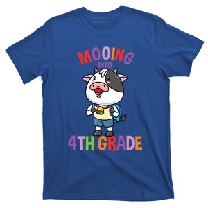 Cow Back To School Mooing Into 4Th Grade Gift T-Shirt