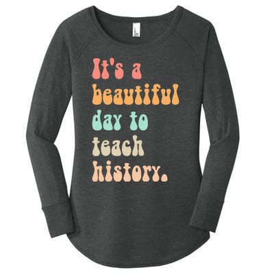  Cute back to school retro Social Studies Teacher Women's Perfect Tri Tunic Long Sleeve Shirt