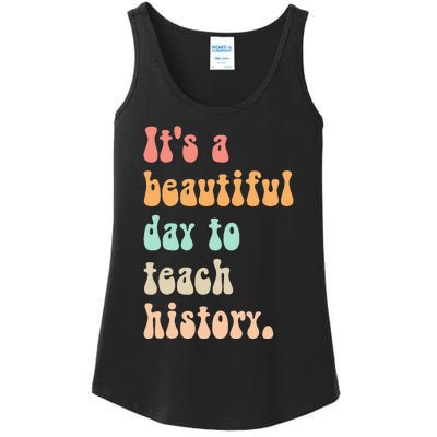  Cute back to school retro Social Studies Teacher Ladies Essential Tank