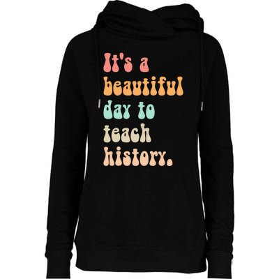  Cute back to school retro Social Studies Teacher Womens Funnel Neck Pullover Hood