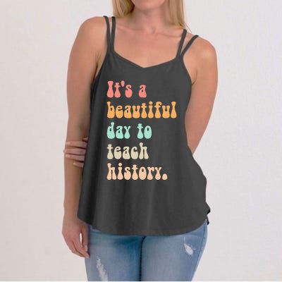  Cute back to school retro Social Studies Teacher Women's Strappy Tank