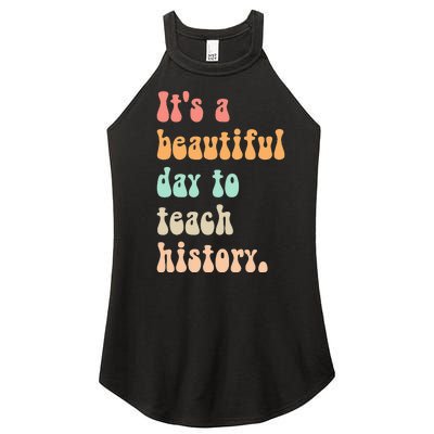  Cute back to school retro Social Studies Teacher Women's Perfect Tri Rocker Tank