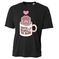 Coffee Beans & Toe Beans Funny Cute Cat Puns Toe Beans Cooling Performance Crew T-Shirt