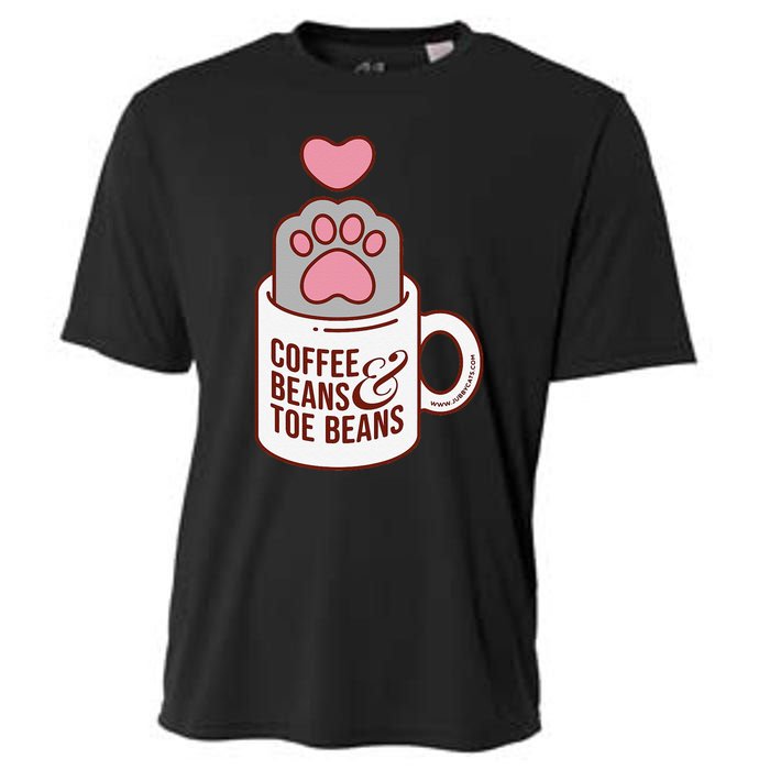 Coffee Beans & Toe Beans Funny Cute Cat Puns Toe Beans Cooling Performance Crew T-Shirt