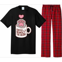 Coffee Beans & Toe Beans Funny Cute Cat Puns Toe Beans Pajama Set