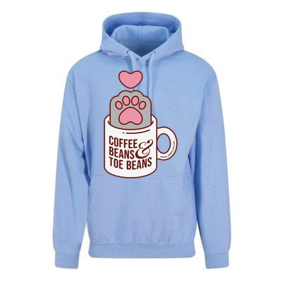 Coffee Beans & Toe Beans Funny Cute Cat Puns Toe Beans Unisex Surf Hoodie