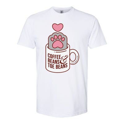 Coffee Beans & Toe Beans Funny Cute Cat Puns Toe Beans Softstyle CVC T-Shirt