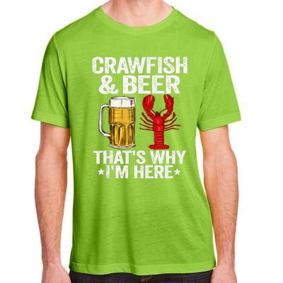 Crawfish & Beer That's Why I'm Here Crayfish Daddy Crawfish Adult ChromaSoft Performance T-Shirt