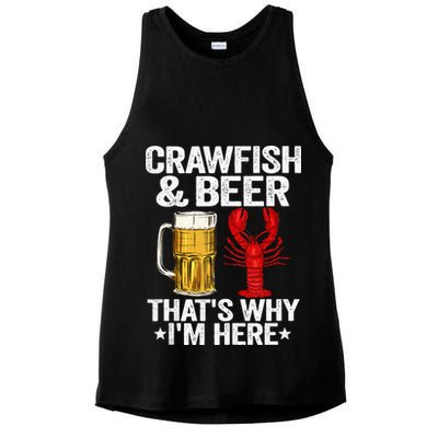 Crawfish & Beer That's Why I'm Here Crayfish Daddy Crawfish Ladies PosiCharge Tri-Blend Wicking Tank